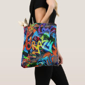 Heldere graffiti, stedelijke grafische vormgeving. tote bag (Dichtbij)