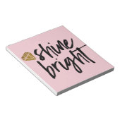 Heldere grafische vormgeving met Gold Diamond Notitieblok (Schuin)