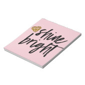 Heldere grafische vormgeving met Gold Diamond Notitieblok (Linkerzijde)