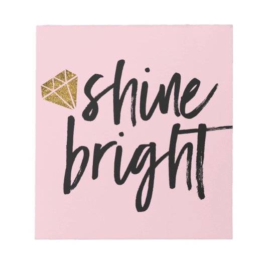 Heldere grafische vormgeving met Gold Diamond Notitieblok (Voorkant)