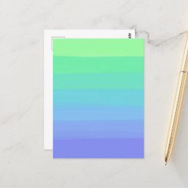 Heldere greens en blues gradiënt briefkaart