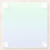 Heldere greens en blues gradiënt glazen onderzetter (Achterkant)