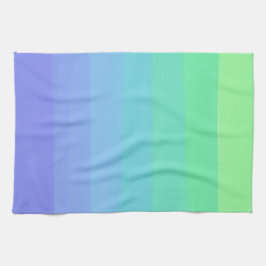 Heldere greens en blues gradiënt theedoek