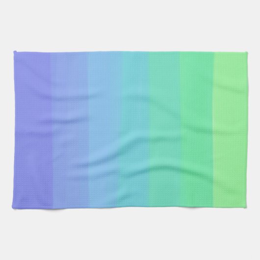 Heldere greens en blues gradiënt theedoek (Horizontaal)
