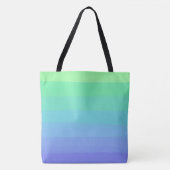 Heldere greens en blues gradiënt tote bag (Voorkant)