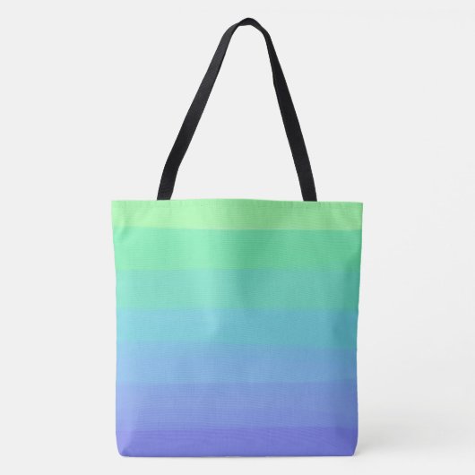 Heldere greens en blues gradiënt tote bag (Voorkant)