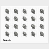 Heldere grijze abstracte stickerontwerp vierkante sticker (Vel)