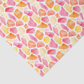 Heldere grillige Giraffe Print Roze Sinaasappel Ge Tissuepapier (Detail)