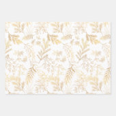 Heldere & grillige Rustic Gold Winter Botanicals Inpakpapier Vel (Voorkant 2)