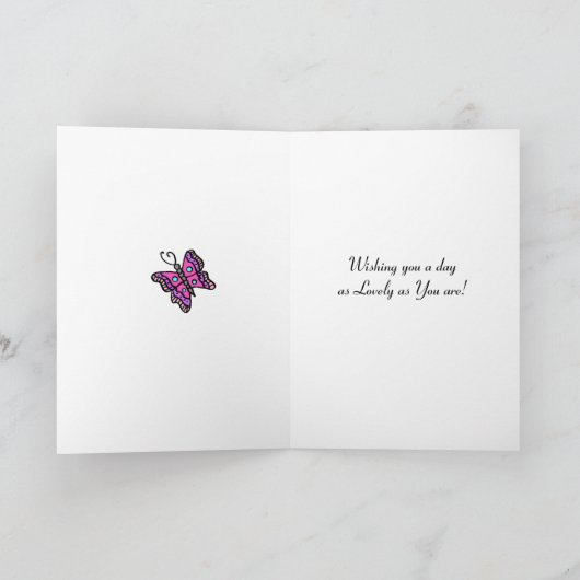 Heldere  grillige verjaardag voor tante kaart (Binnen)