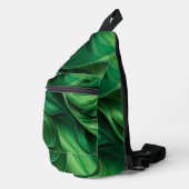HELDERE GROENE ABSTRACTE KRULLEN SLING BAG (Rechterhoek)
