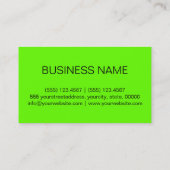 Heldere groene kleur achtergrond visitekaartje (Achterkant)