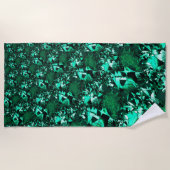 Heldere groene tinten en vergelijkbaar met reliëfk strandlaken (Voorkant)