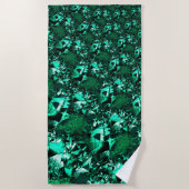 Heldere groene tinten en vergelijkbaar met reliëfk strandlaken (Voorkant)