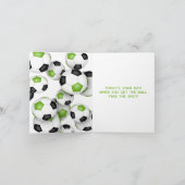 heldere groene voetbal kids happy birthday kaart (Binnen)