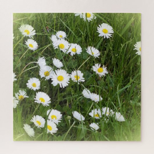 heldere grote bloem voor een groene achtergrond legpuzzel (Verticaal)