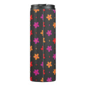 Heldere grote bloemen poppen van kleur thermosbeker (Achterkant)