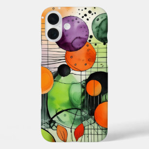 HELDERE HALLOWEEN GROEN & SINAASAPPEL & PAARSE ABS iPhone 16 PLUS HOESJE