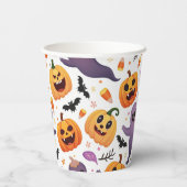 Heldere Halloween Paper Cups – Feestelijke Party C Papieren Bekers (Achterkant)