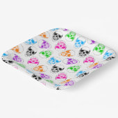 Heldere Halloween Skulls Papieren Bordje (Gebogen)