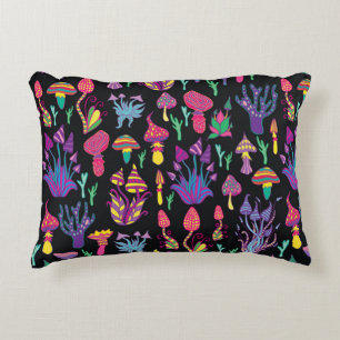 Heldere, hallucinogene, decoratieve, fantastische accent kussen