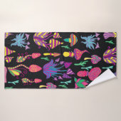 Heldere, hallucinogene, decoratieve, fantastische  badhanddoek (Badhanddoek)