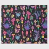 Heldere, hallucinogene, decoratieve, fantastische  cadeaupapier (Vlak)