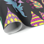 Heldere, hallucinogene, decoratieve, fantastische  cadeaupapier (Rol Hoek)