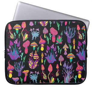 Heldere, hallucinogene, decoratieve, fantastische  laptop sleeve
