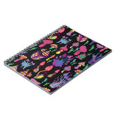 Heldere, hallucinogene, decoratieve, fantastische notitieboek (Linkerzijde)