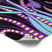 Heldere, hallucinogene, decoratieve, fantastische  poster (Hoek)