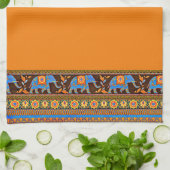 Heldere handdoeken voor de keuken van olifanten (Gevouwen)