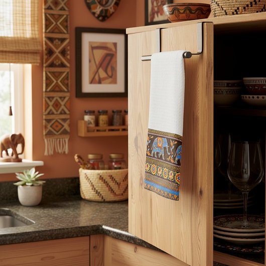 Heldere handdoeken voor de keuken van olifanten