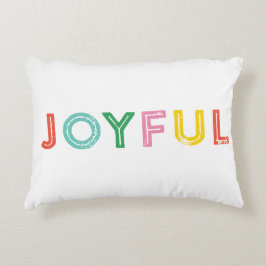 Heldere, Happy en vrolijke feestdag Accent Kussen