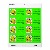 Heldere Happy Face Labels (Full Sheet)