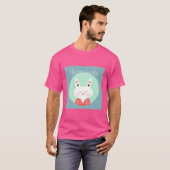 Heldere “Happy” Print T-Shirt – Verspreid Positivi (Voorkant volledig)