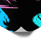 Heldere harten en sterren, naadloos patroon. poster (Hoek)