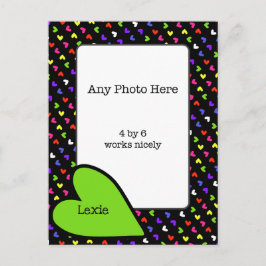 Heldere harten rond mijn foto briefkaart