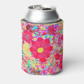 Heldere heldere bloemen blikjeskoeler (Blikje Achterkant)