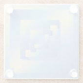 heldere hemel kleuren glazen onderzetter (Achterkant)