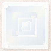 heldere hemel kleuren glazen onderzetter (Achterkant)