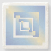 heldere hemel kleuren stenen onderzetter (Voorkant)