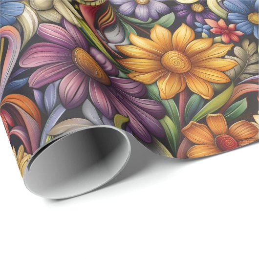 Heldere herfst bloeit cadeaupapier (Rol Hoek)