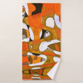 Heldere herfstcirkels: abstract patroon. badhanddoek (Badhanddoek)