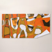 Heldere herfstcirkels: abstract patroon. badhanddoek (Badhanddoek)