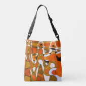 Heldere herfstcirkels: abstract patroon. crossbody tas (Achterkant)