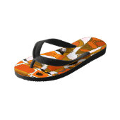 Heldere herfstcirkels: abstract patroon. kinder teenslippers (Schuin)