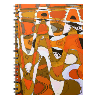 Heldere herfstcirkels: abstract patroon. notitieboek