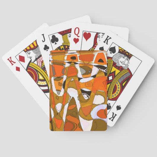 Heldere herfstcirkels: abstract patroon. pokerkaarten (Achterkant)