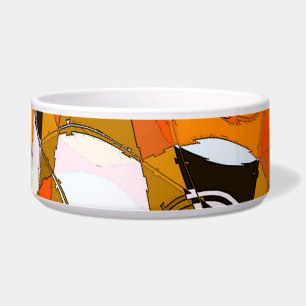 Heldere herfstcirkels: abstract patroon. voerbakje